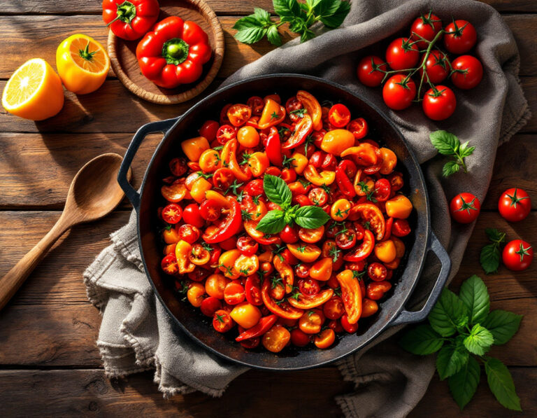 Receta de Sataras – Pisto Montenegrino de Pimientos
