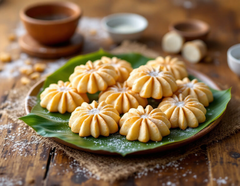 Receta de Galletas Roseta de Sri Lanka | Cómo hacer Kokkiris