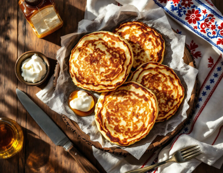 Receta de Syrniki Ucranianos – Tortitas Tradicionales de Requesón