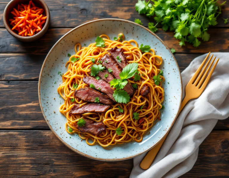Receta de Tallarín Saltado – Fideos Salteados Peruanos