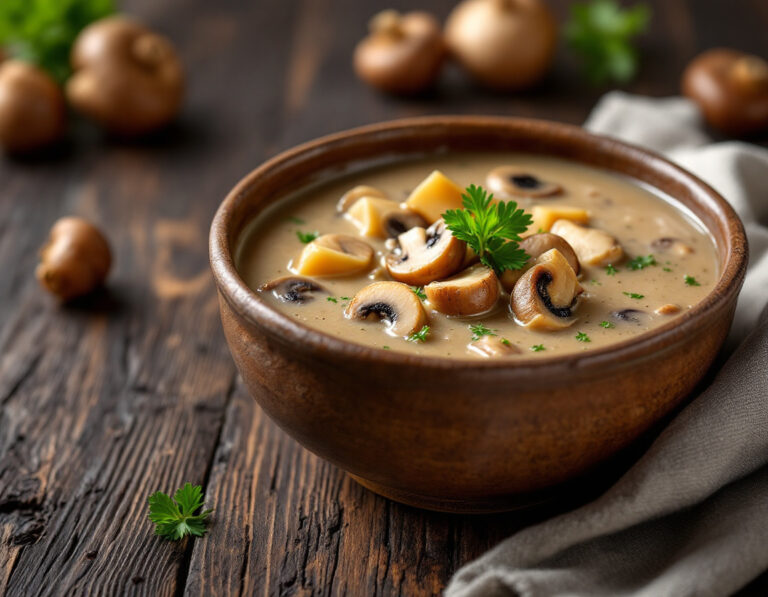 Sopa Checa de Setas – Houbová Polévka Tradicional