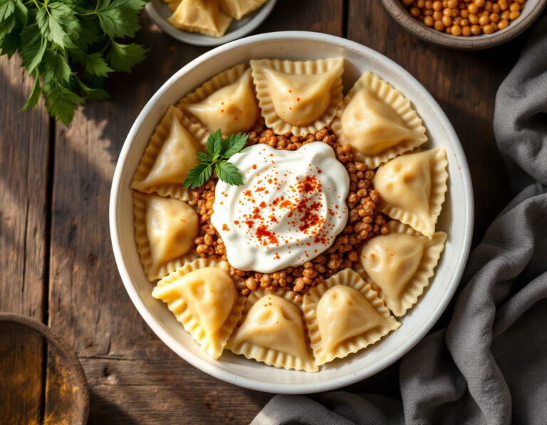 Receta de Mantı turco – Cómo hacer empanadillas rellenas caseras