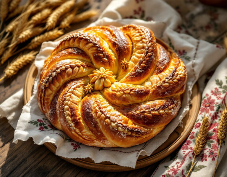 Receta de Pan Festivo Ucraniano – Korovai Tradicional